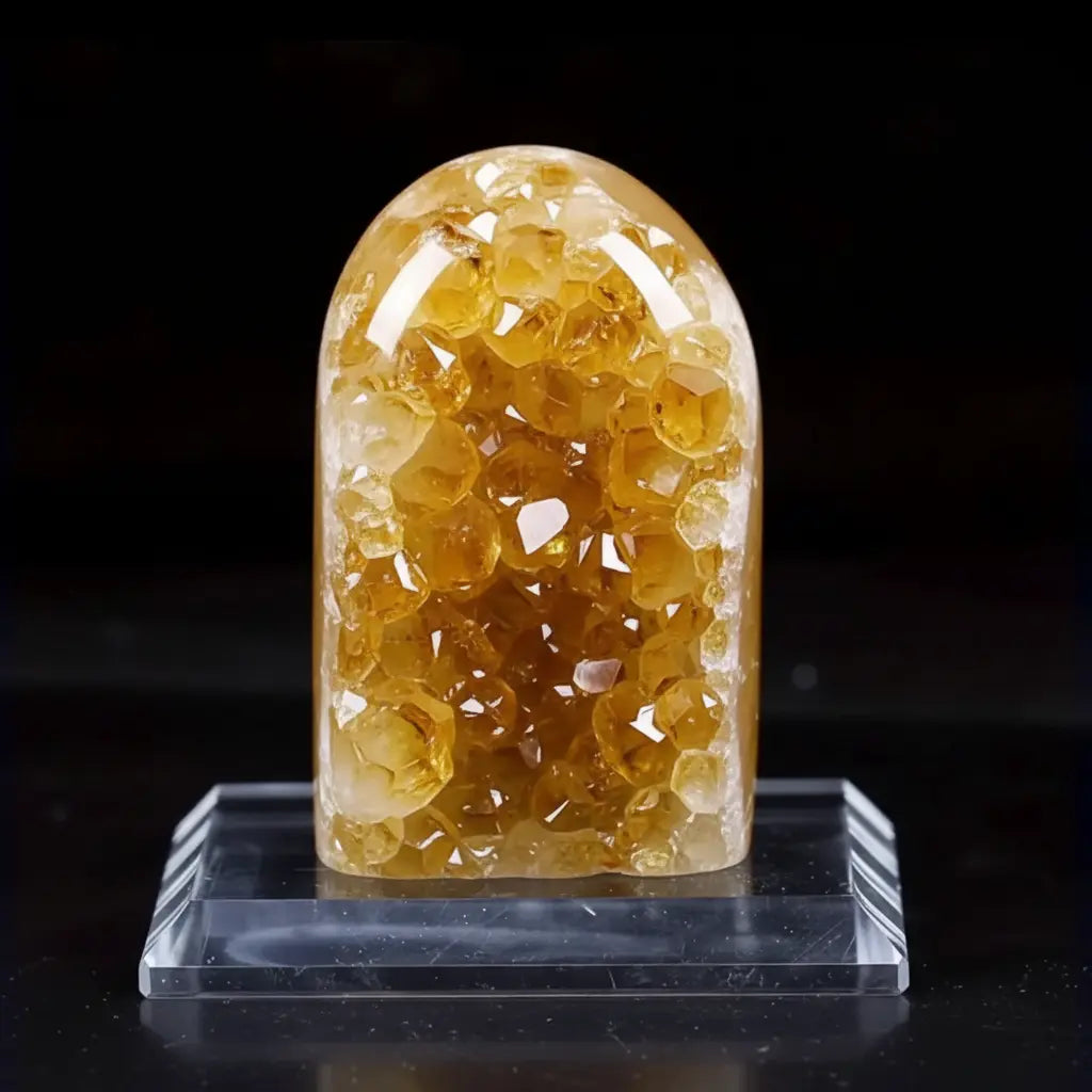 Yellow Citrine Crystal Cluster - Clean