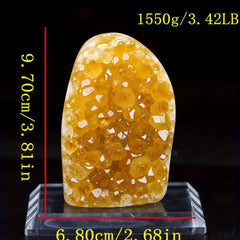 Yellow Citrine Crystal Cluster Dome